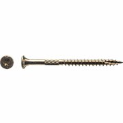 BIG TIMBER #9 x 2-1/2 In. Yellow Zinc Flat Head Wood Screw, 470PK 5YTX9212